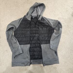 Nike Black and Gray Hooded Puffer Jacket